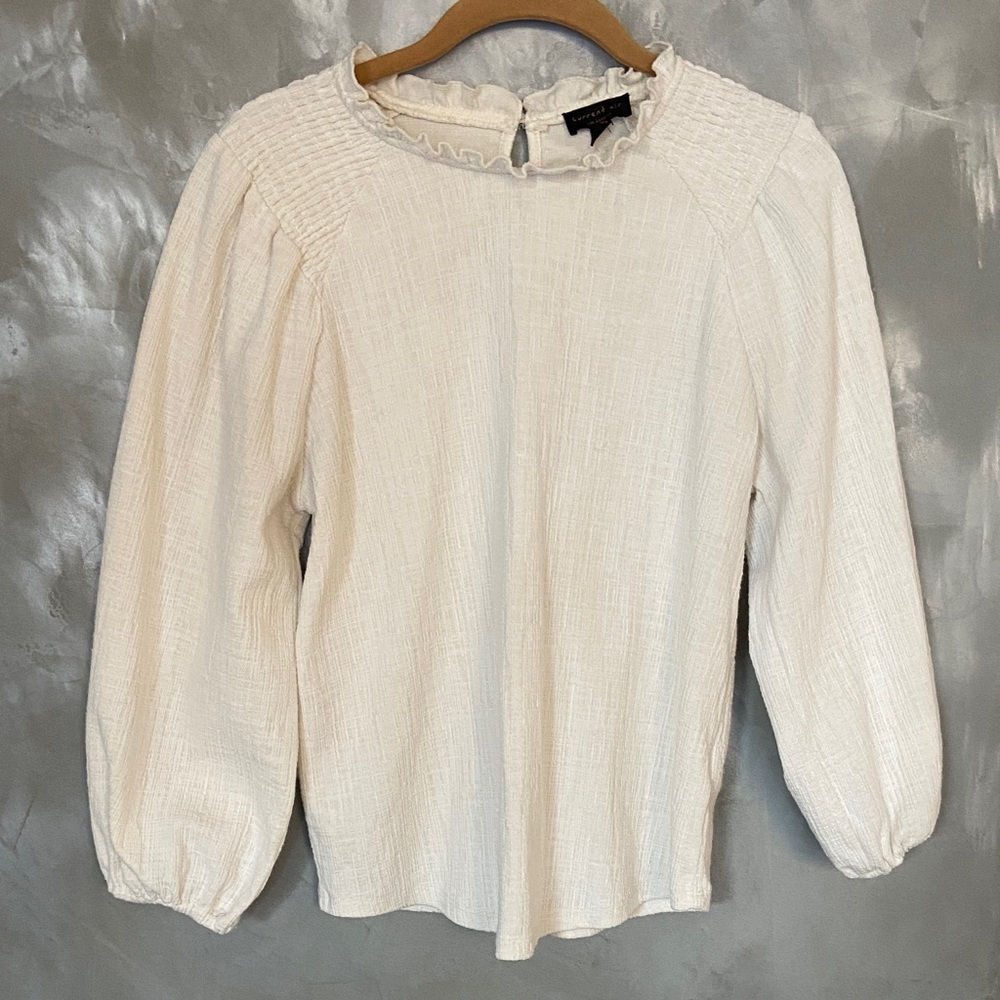 CURRENT AIR XS Cream Blouse long sleeve